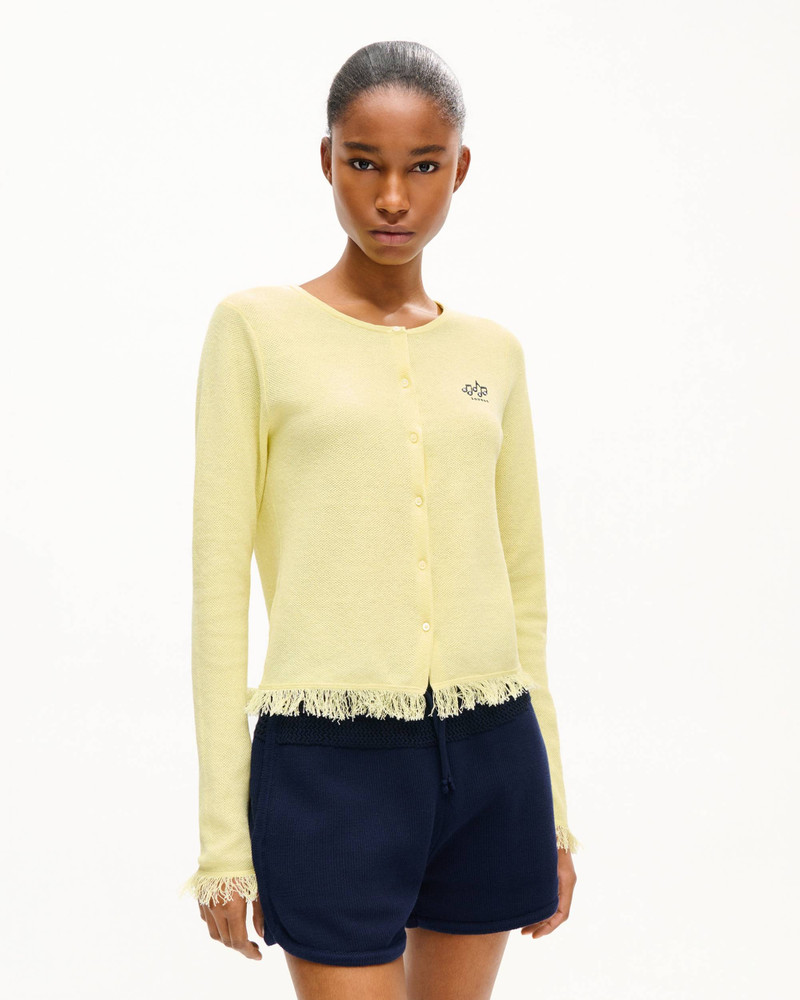 KENZO 'KENZO Sounds' embroidered cardigan in cotton linen outlook