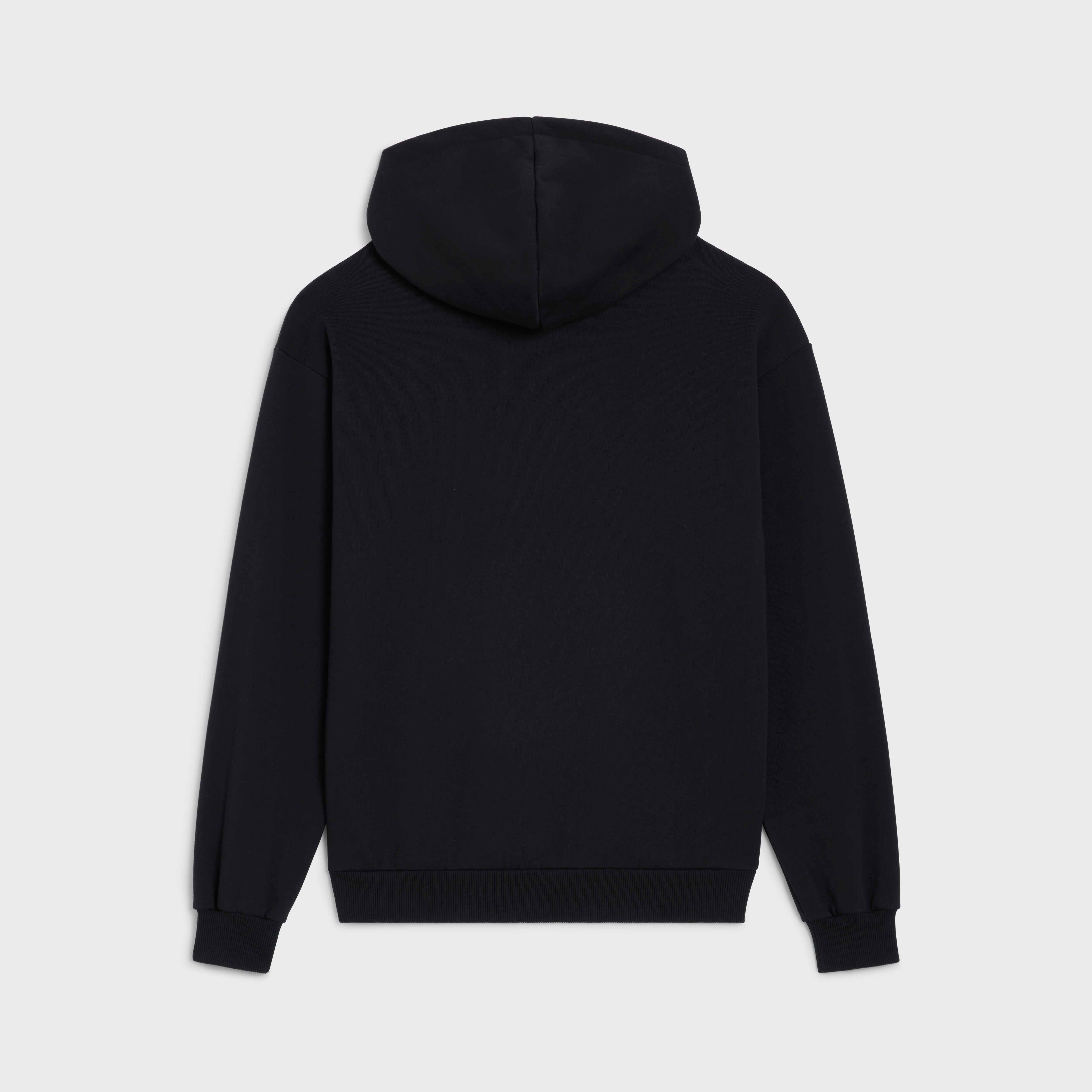 celine loose hoodie in cotton fleece - 2