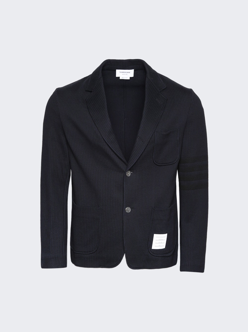 Seersucker Loopback 4-Bar Sack Jacket Navy - 1