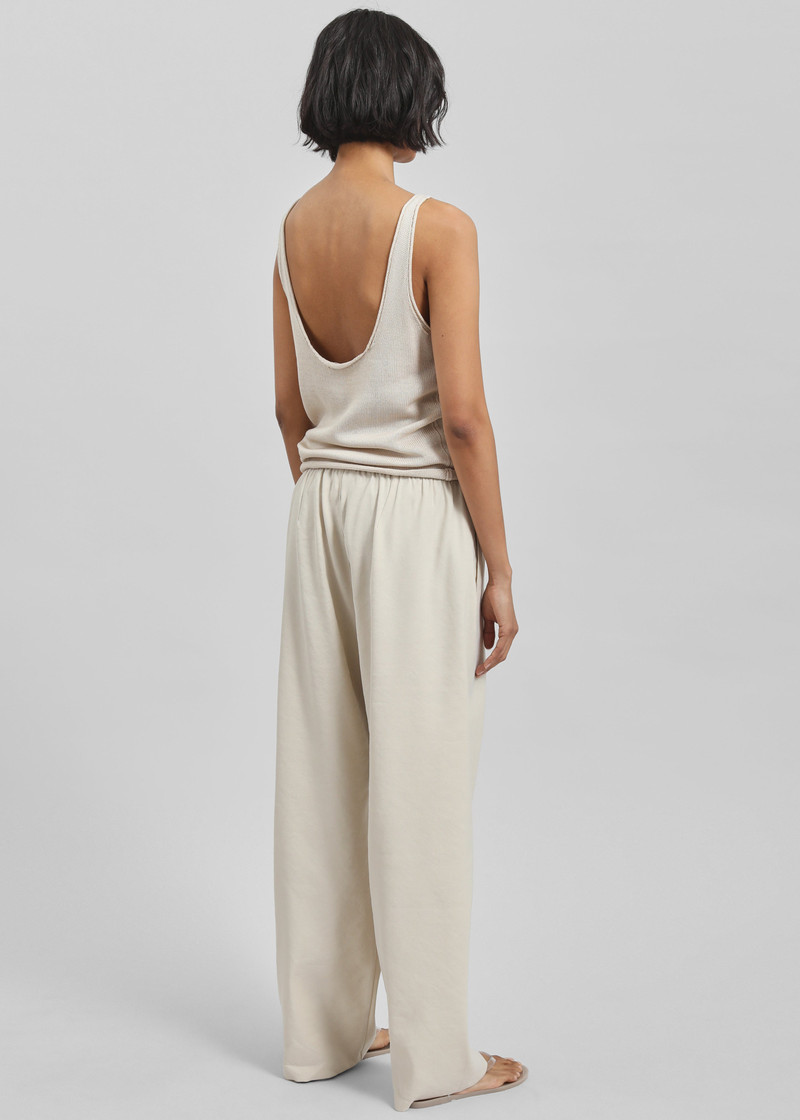 Islay Open-Back Knit Tank - Beige 12