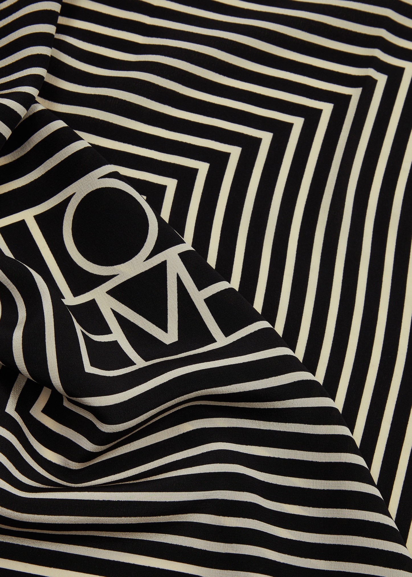 Striped logo-print silk scarf - 3