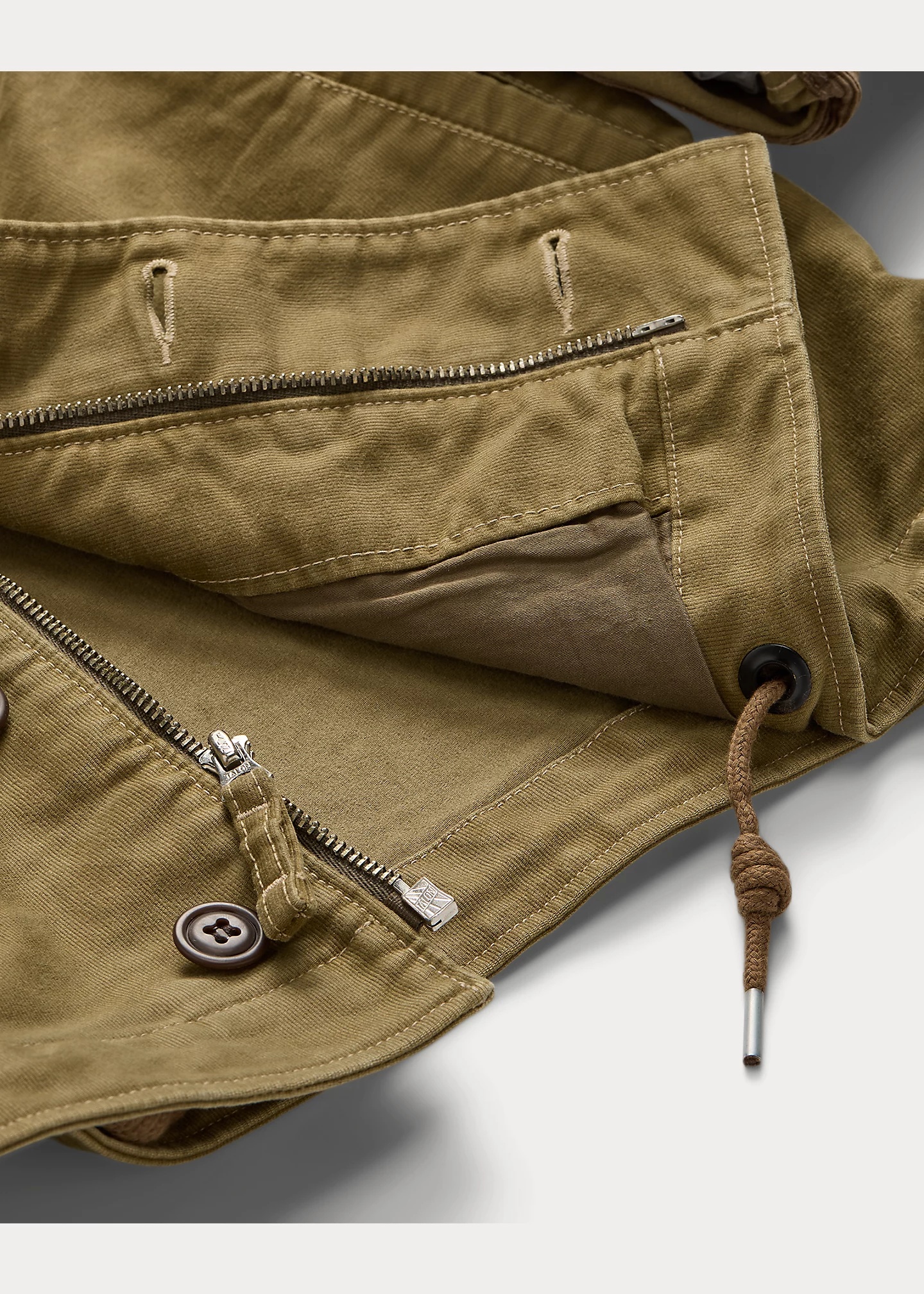 Corduroy-Collar Cotton Deck Jacket - 5