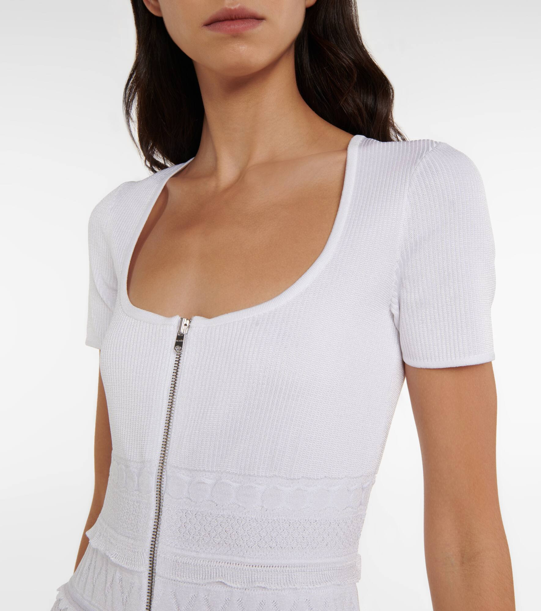 Zipped knit minidress - 4