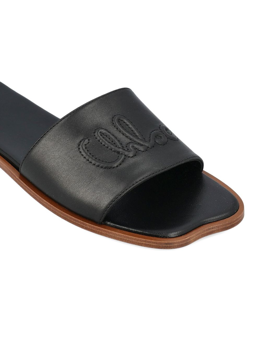 logo-embellishment flat sandals - 3