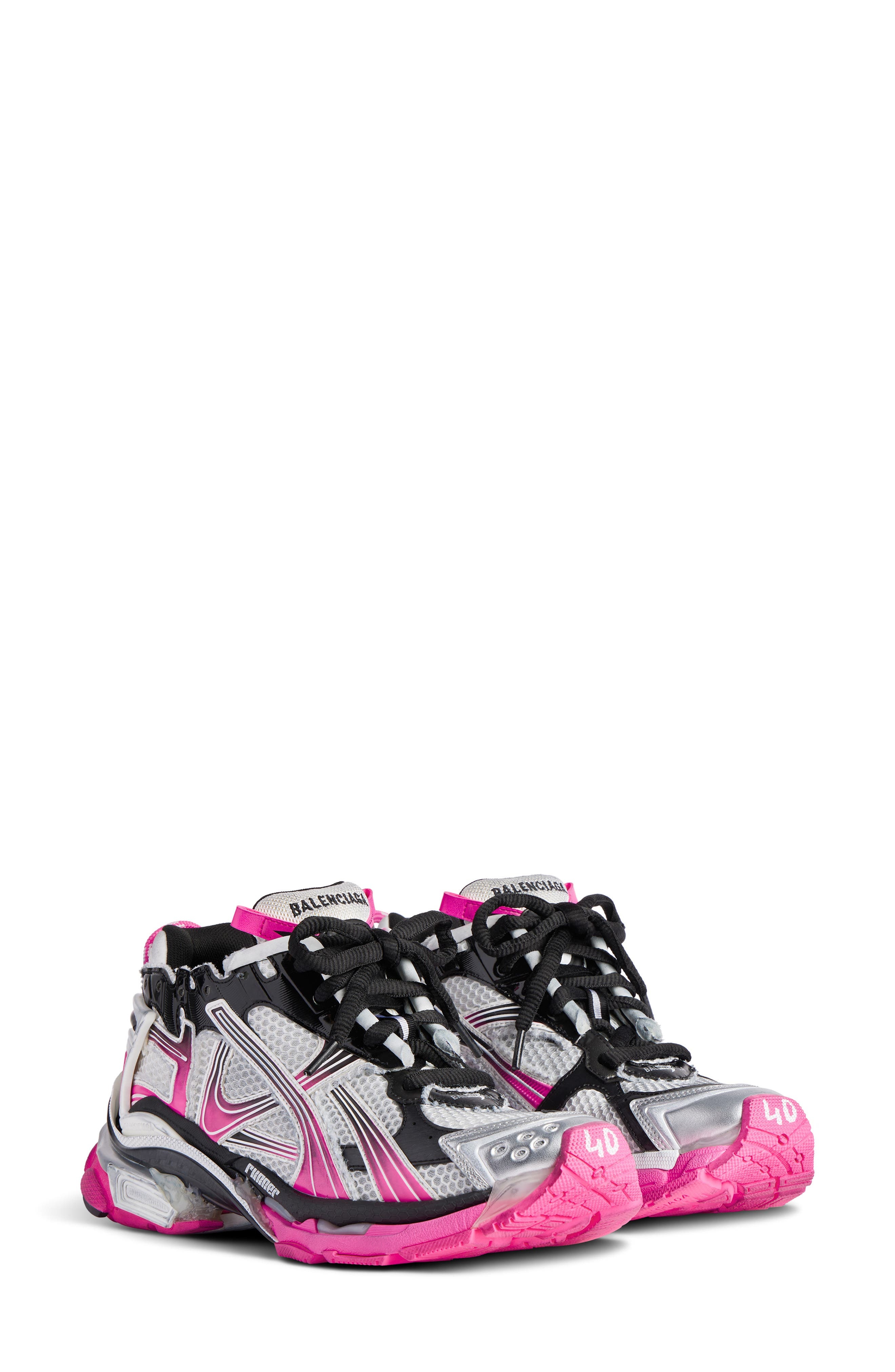 Balenciaga Runner Sneaker in White/Pink/Black at Nordstrom - 1