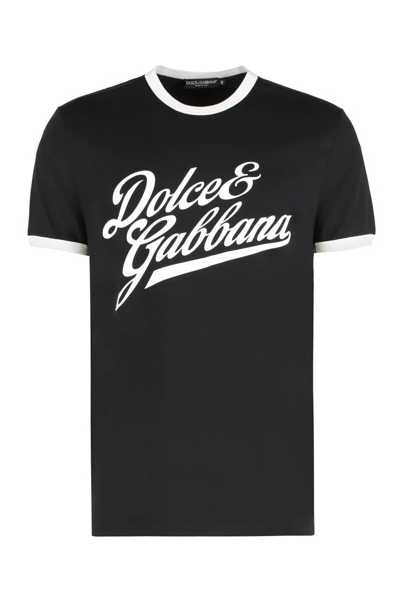 Dolce & Gabbana Round Neck T-Shirt In Cotton - 1