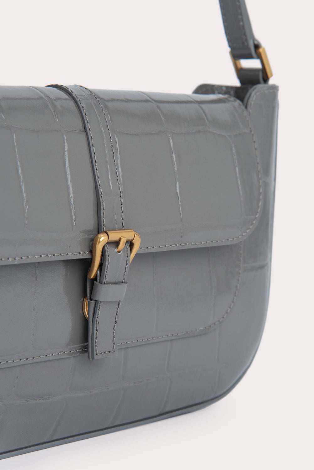 MIRANDA CEMENT MAXI CROCO EMBOSSED LEATHER 3