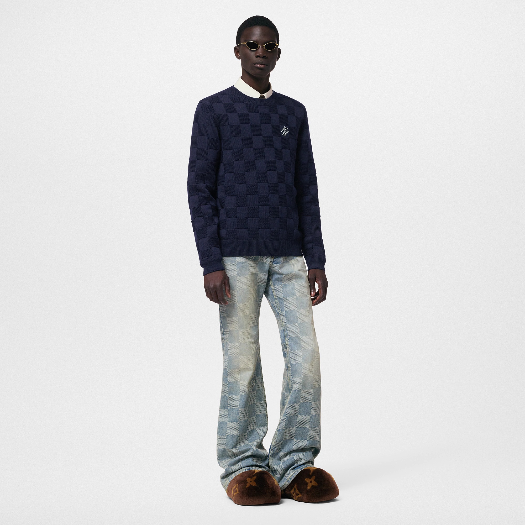 Damier Pullover With Pearl Signature - 4