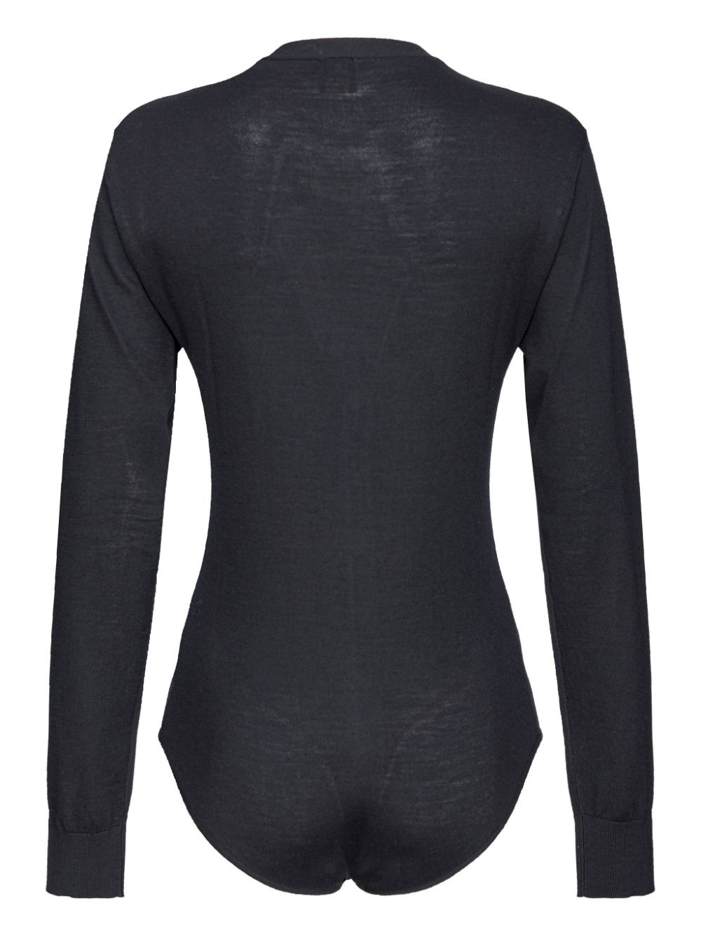 Collarino V-neck wool bodysuit - 2