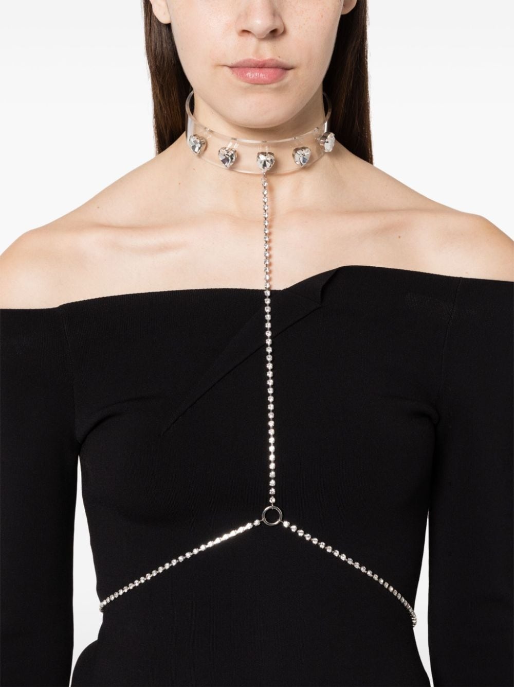 gem-embellished choker - 2