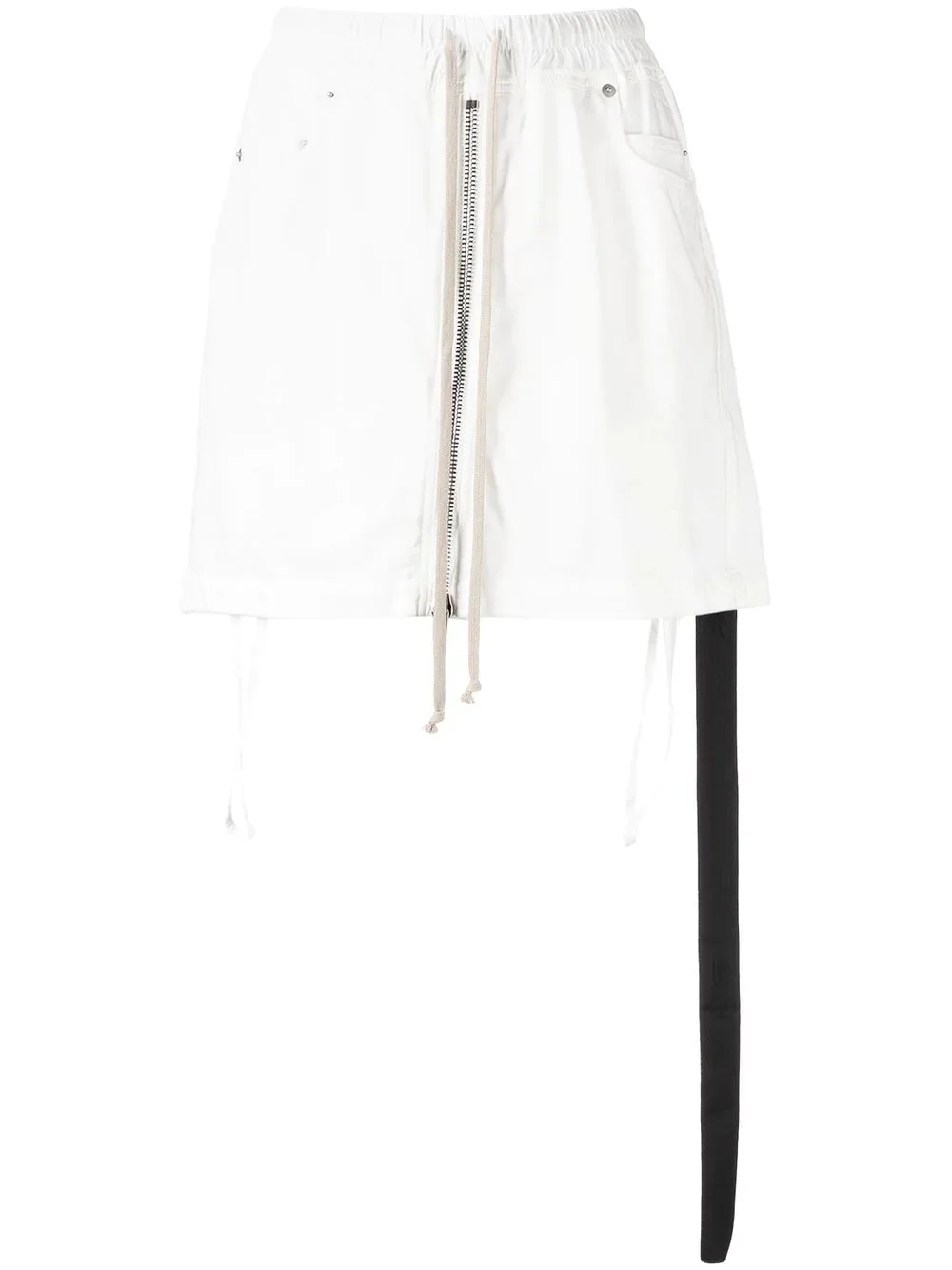 drawstring denim mini skirt - 1