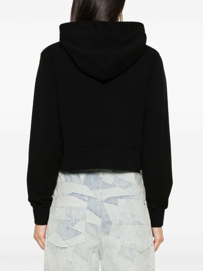 logo-embroidered cotton hoodie 4