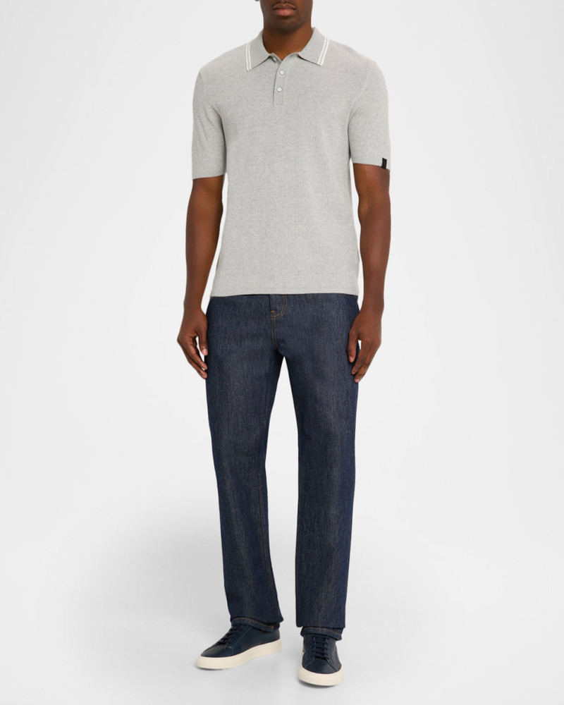 rag & bone Men's Harvey Tipped Knit Polo Shirt outlook