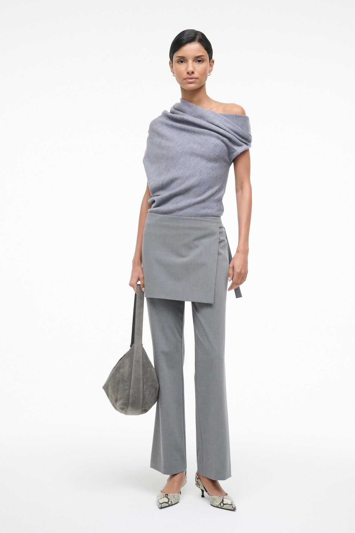 STAUD MABEL SWEATER HEATHER GREY - 2
