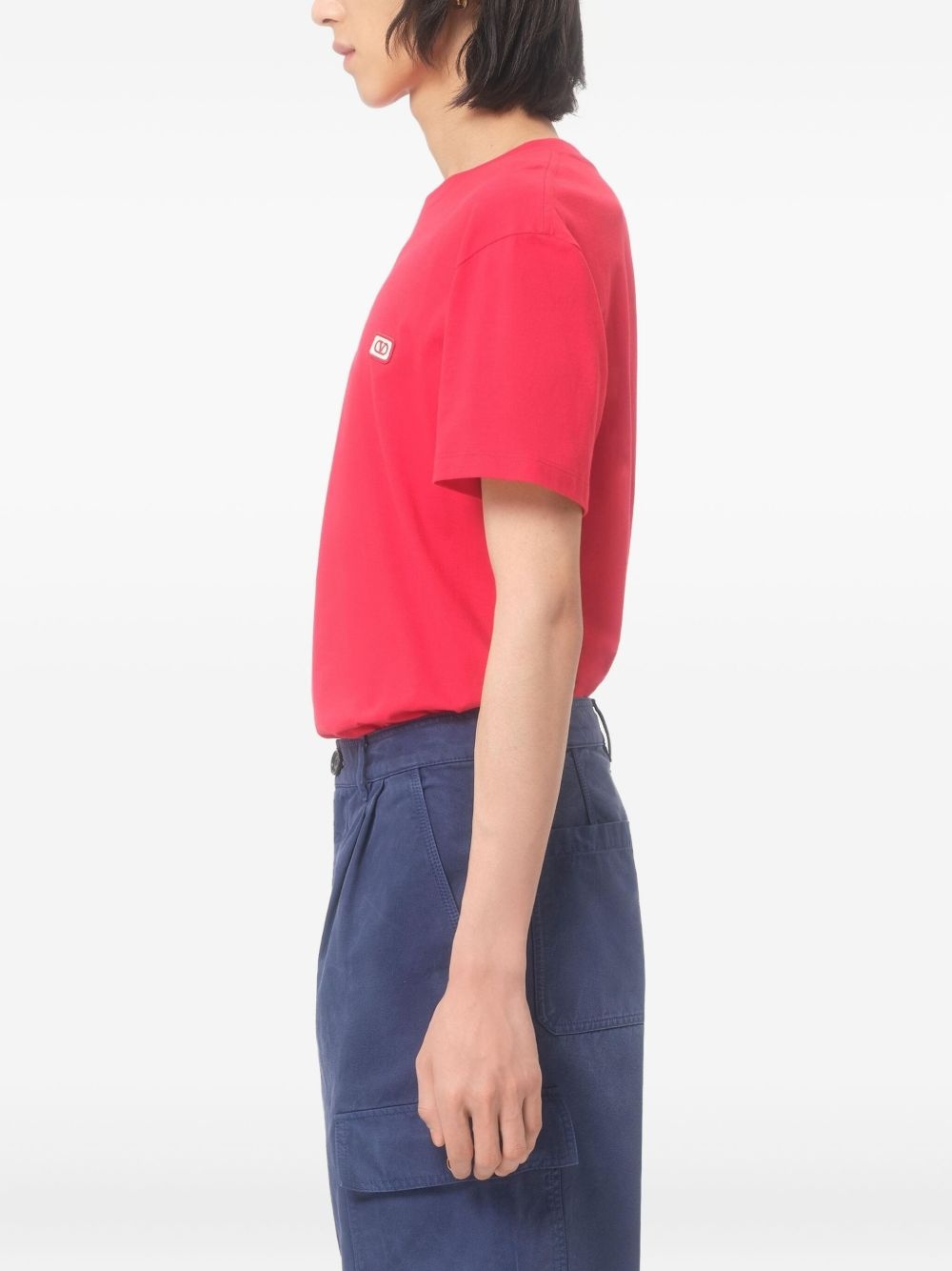 COTTON T-SHIRT WITH VLOGO PATCH - 5