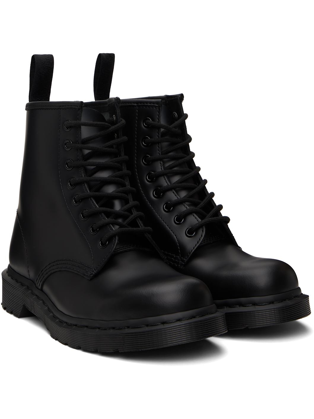 Black 1460 Mono Smooth Leather Boots - 4
