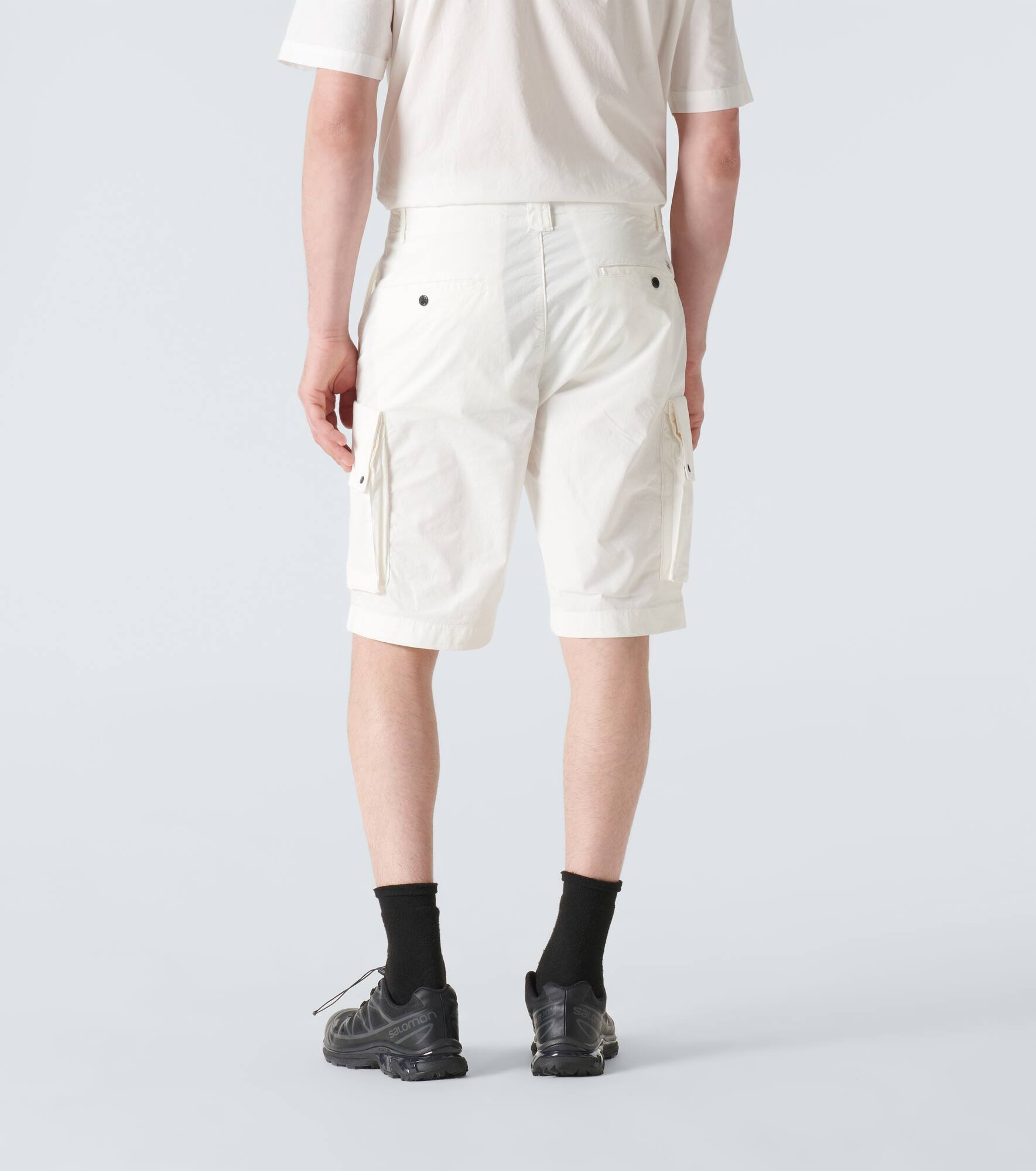 Cotton-blend twill cargo shorts - 4