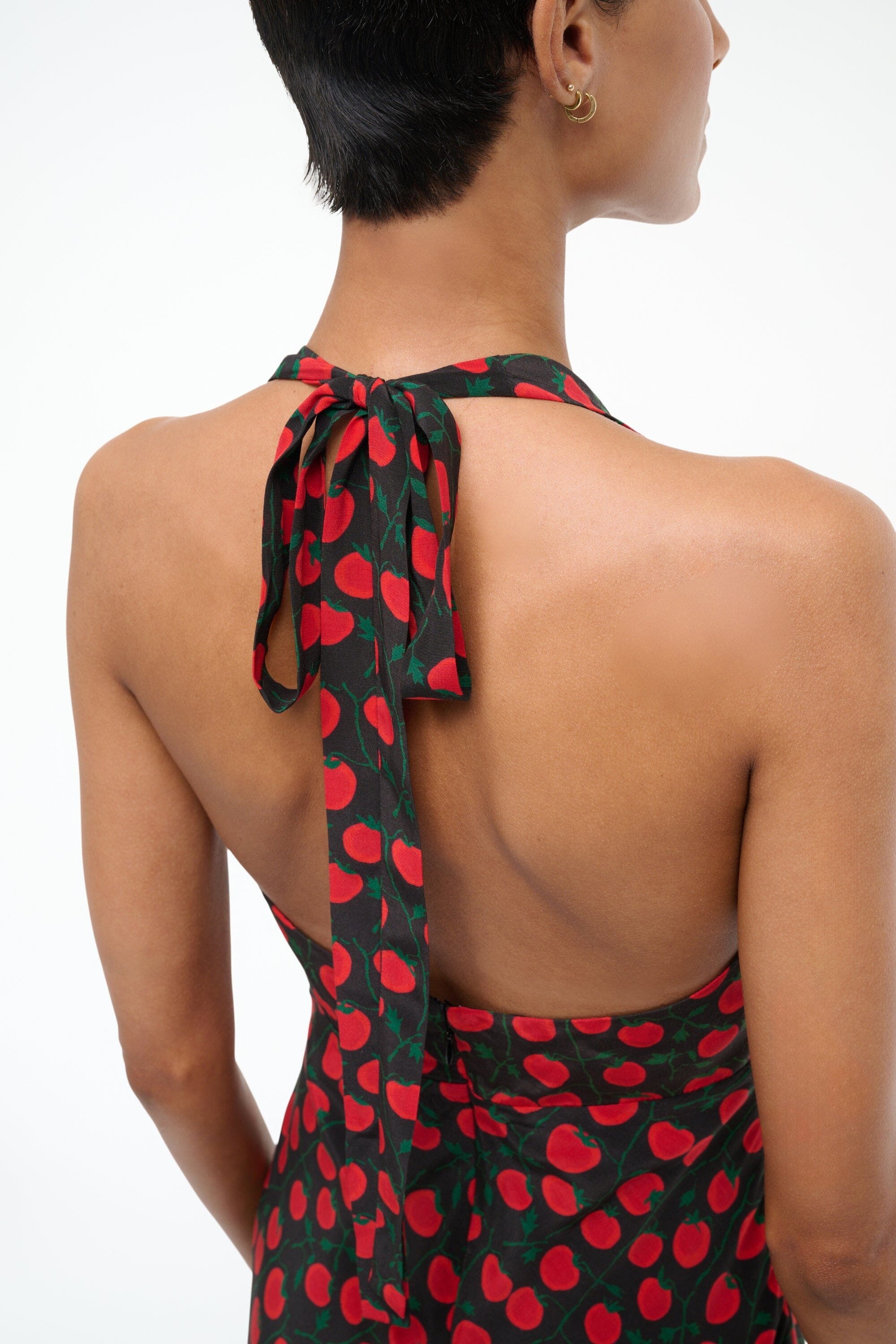 STAUD LUCCA MINI DRESS ON THE VINE BLACK - 5