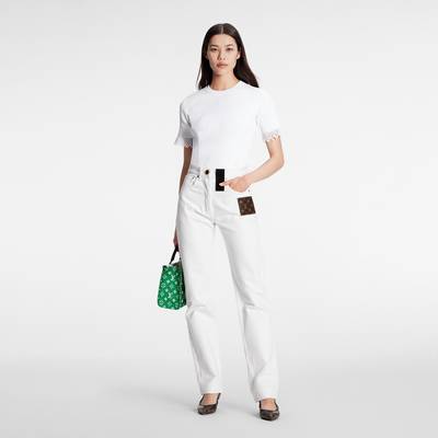 Louis Vuitton White Monogram Patch Jeans outlook