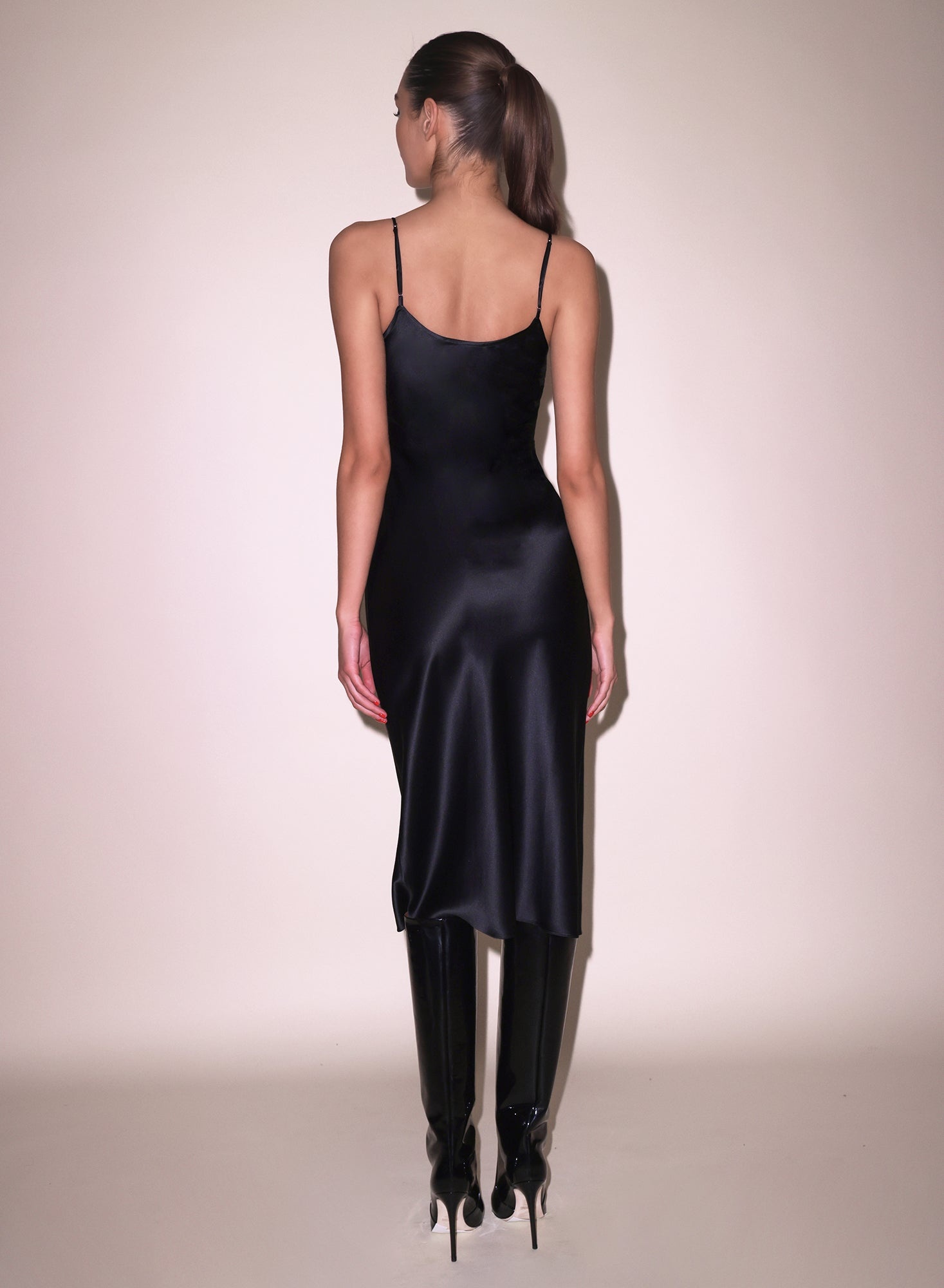 Vampire Rose Embroidery Slip Dress - 4