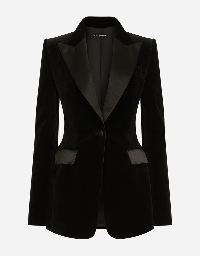 Velvet single-breasted Turlington tuxedo jacket 1
