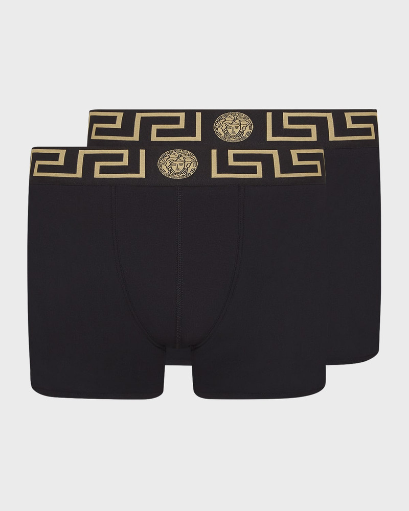Two-Pack Greca Border Long Boxer Trunks 1