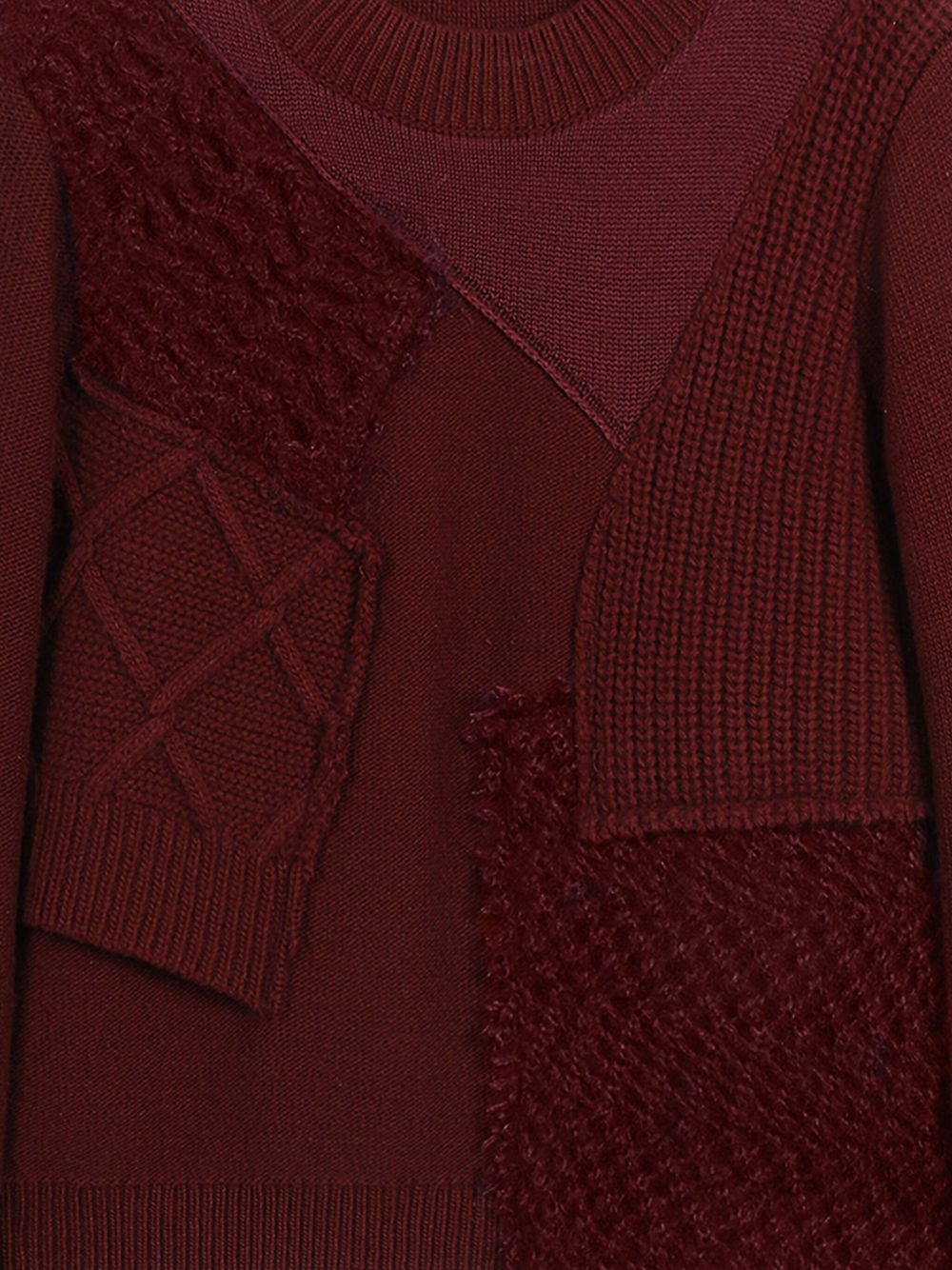 patchwork wool sweater - 2