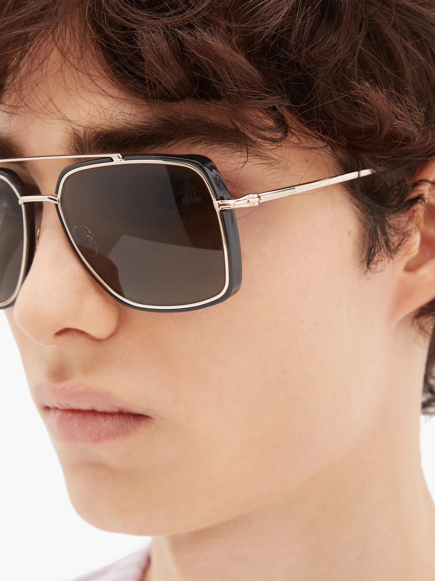 Aviator metal and acetate sunglasses - 3