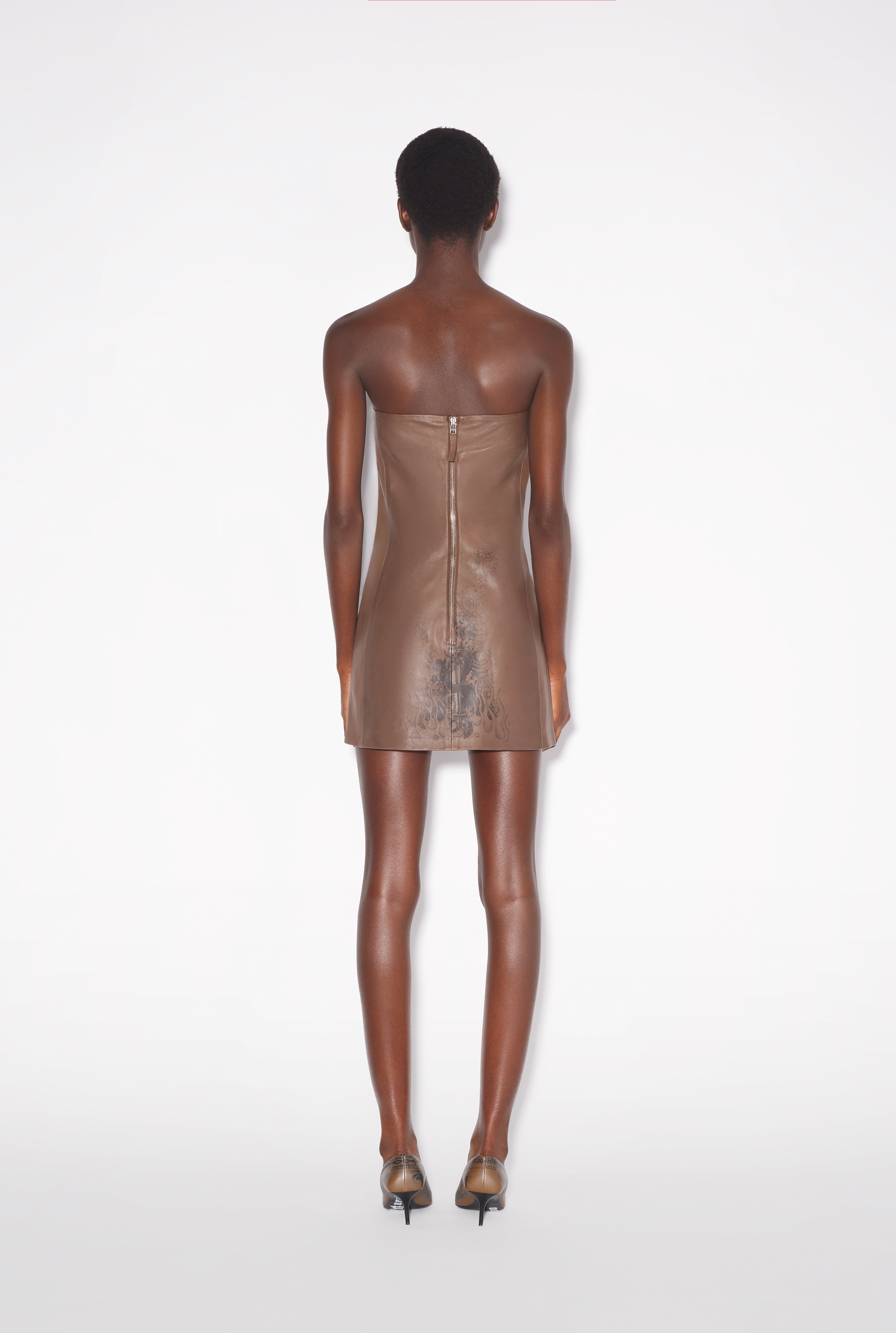 THE EBONY TATTOO LEATHER DRESS - 2