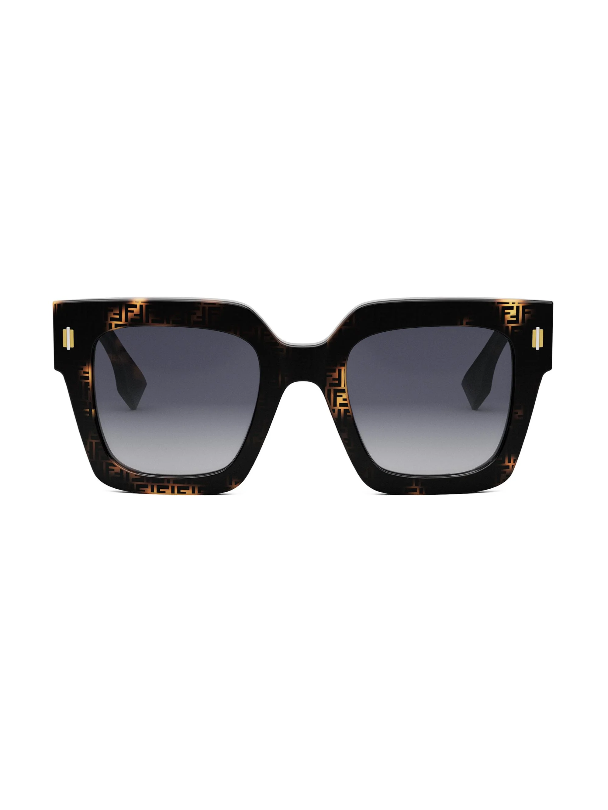 Women's Fendi Roma 50MM Square Sunglasses - Havana - 1