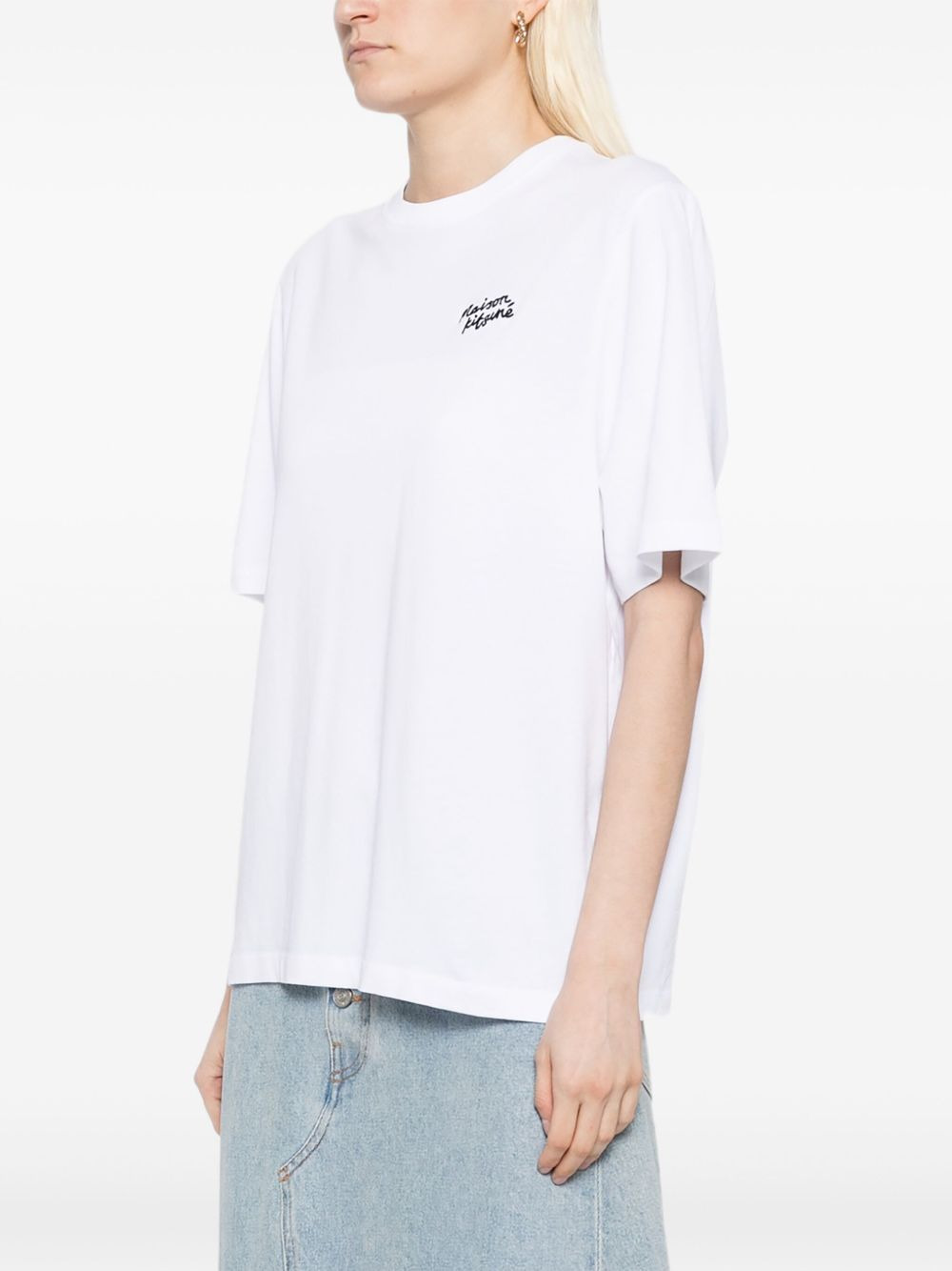 embroidered-logo cotton t-shirt - 3