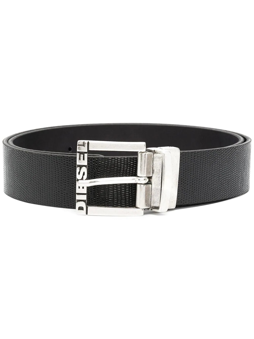 buckled leather belt - 1