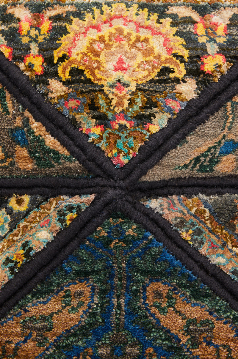 XXL Carpet Puzzle Fold Tote in silk and wool 6