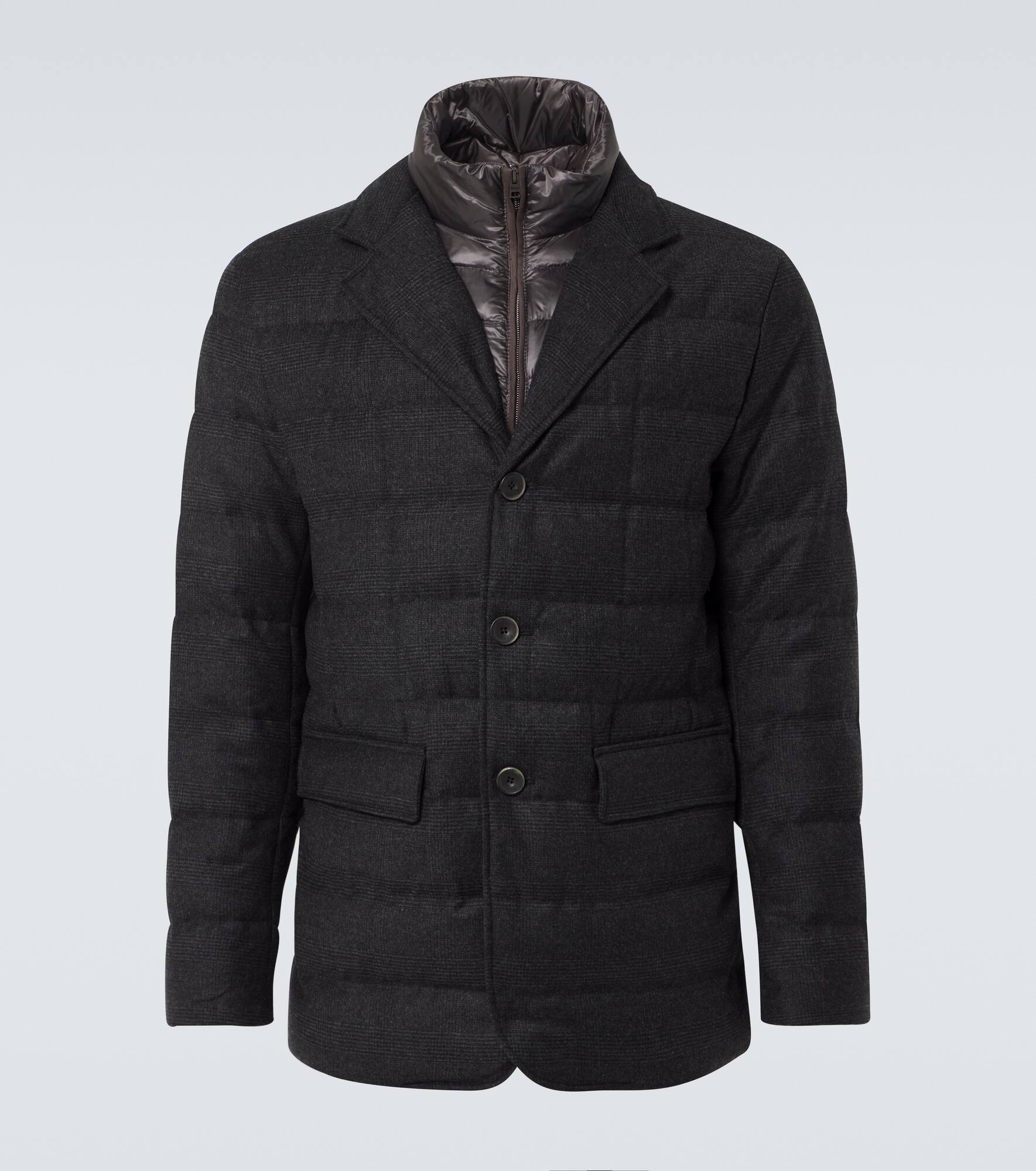 Convertible wool and cashmere down blazer - 1