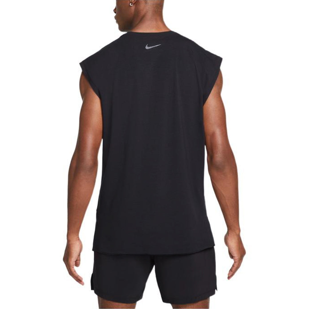 Men's Nike Solid Color Round Neck Pullover Sleeveless Vest Black DM7824-010 - 5