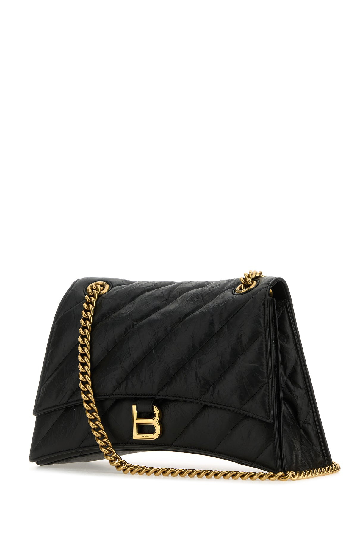 Black leather medium Crush shoulder bag - 2