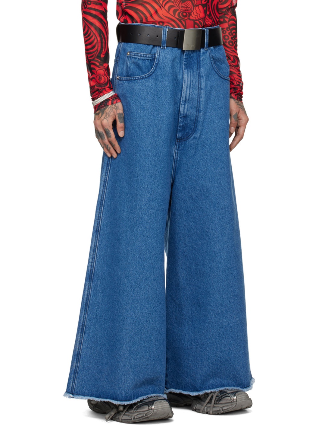 Blue Cropped Jeans - 2
