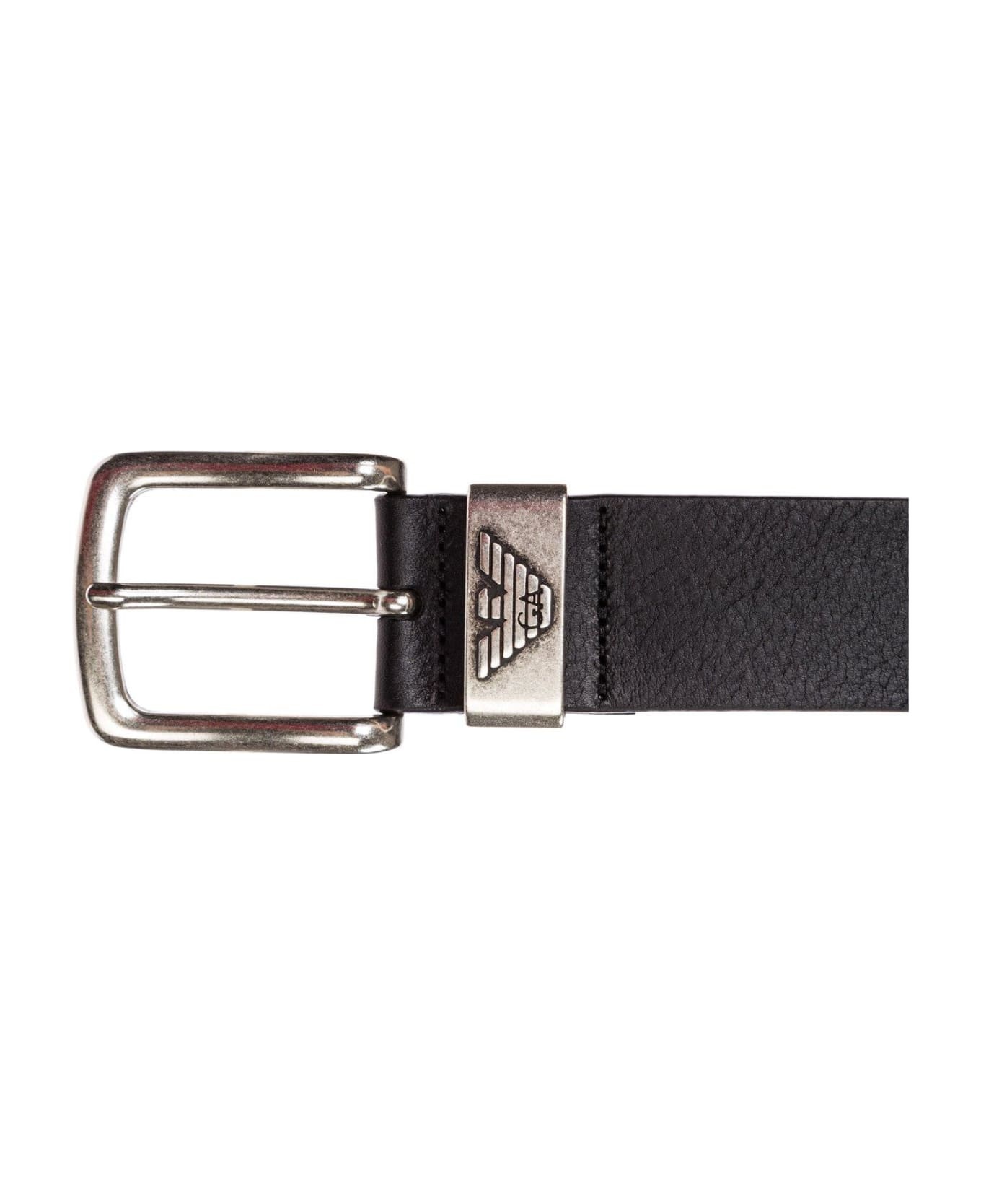 Logo Engraved Buckle Belt - 4