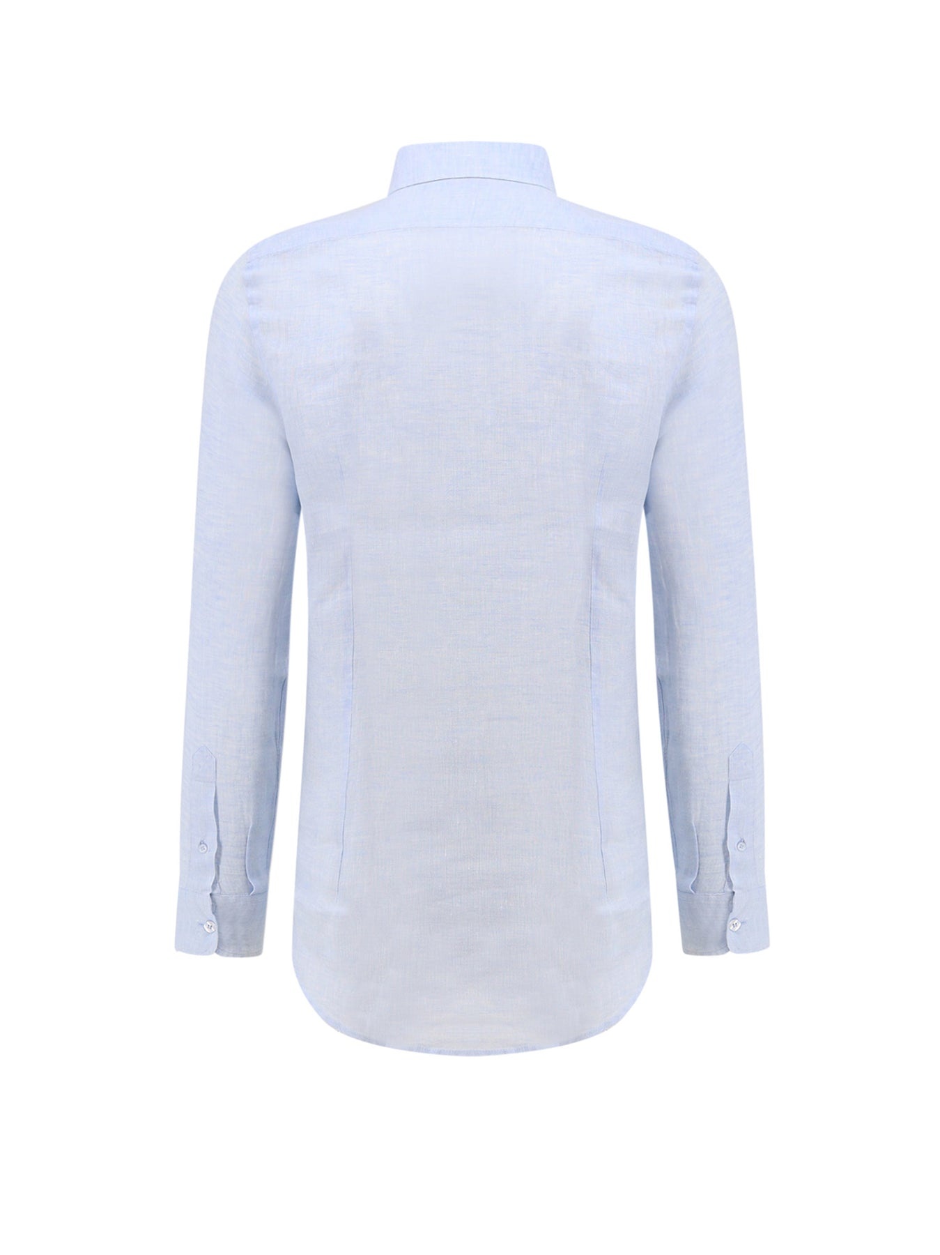 Linen shirt with embroidered Pegaso logo - 2