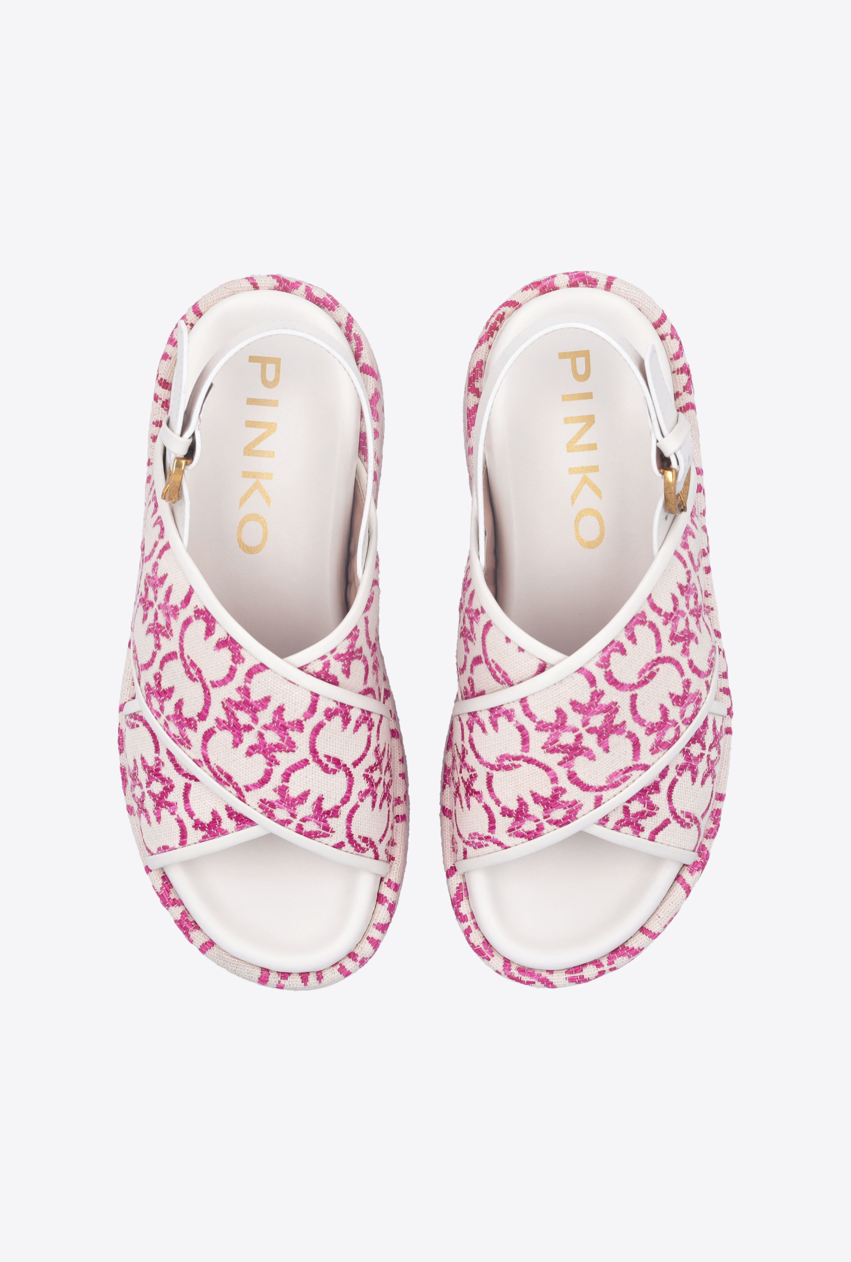 MONOGRAM PLATFORM SANDALS - 8