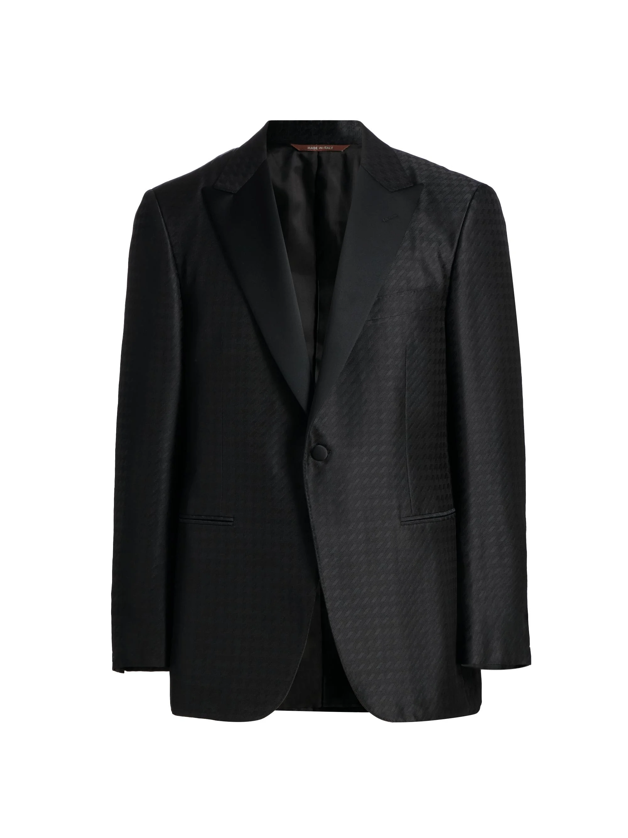 Men's Arrow-Pattern Dinner Jacket - Black - 1