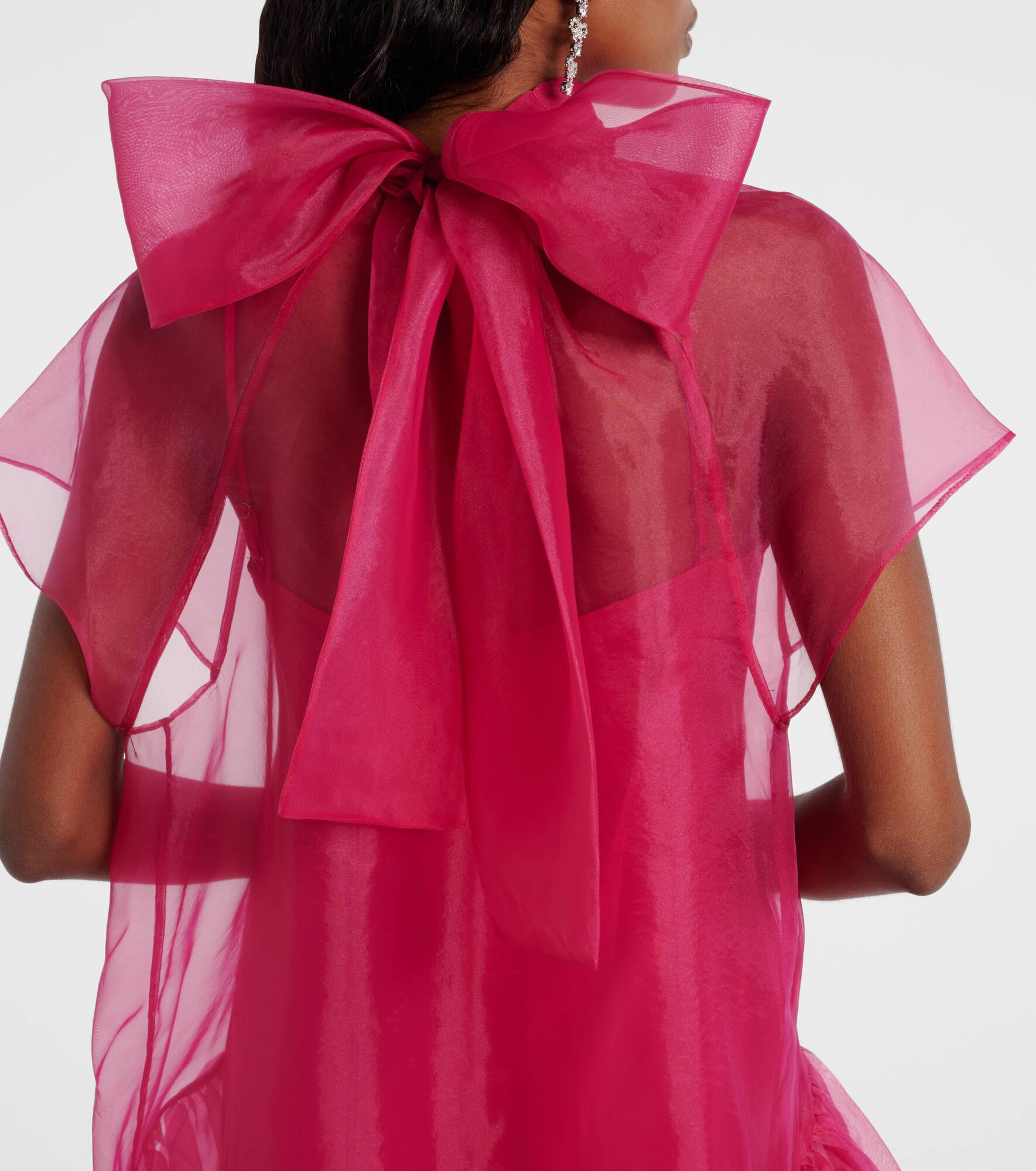 Beaux bow-detail organza minidress - 6