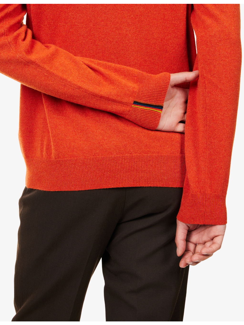 Crewneck Long-Sleeves Cashmere Knitted Jumper - 5