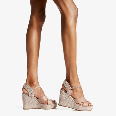JIMMY CHOO Dellena 100
Ballet Pink Nappa Leather Wedges with Metallic Rope Trim outlook
