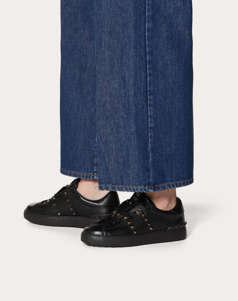 Valentino ROCKSTUD UNTITLED NOIR CALFSKIN LEATHER SNEAKER outlook