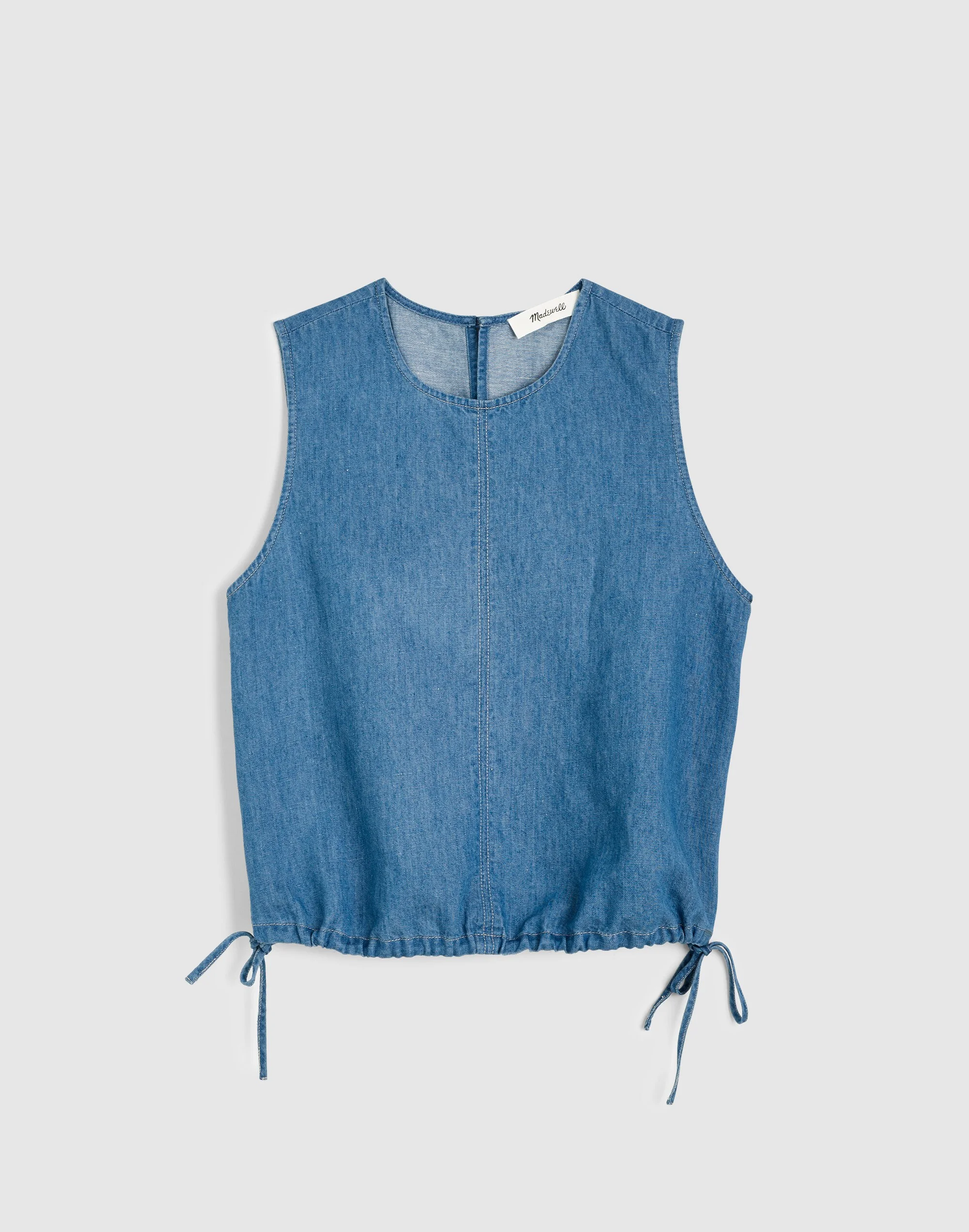 Denim Cinched Shell Top - 1