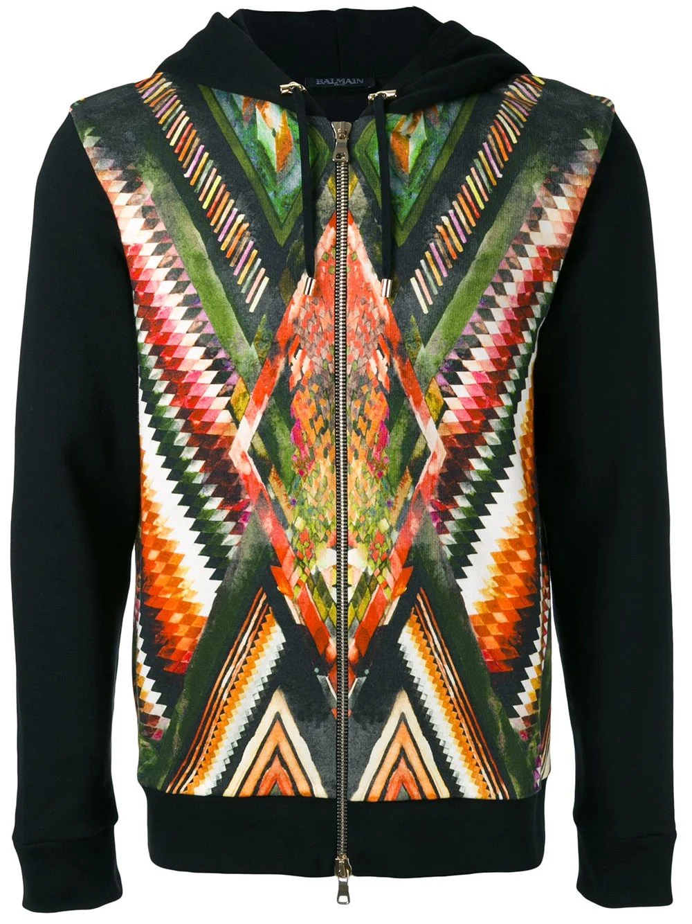 folkloric print hoodie - 1