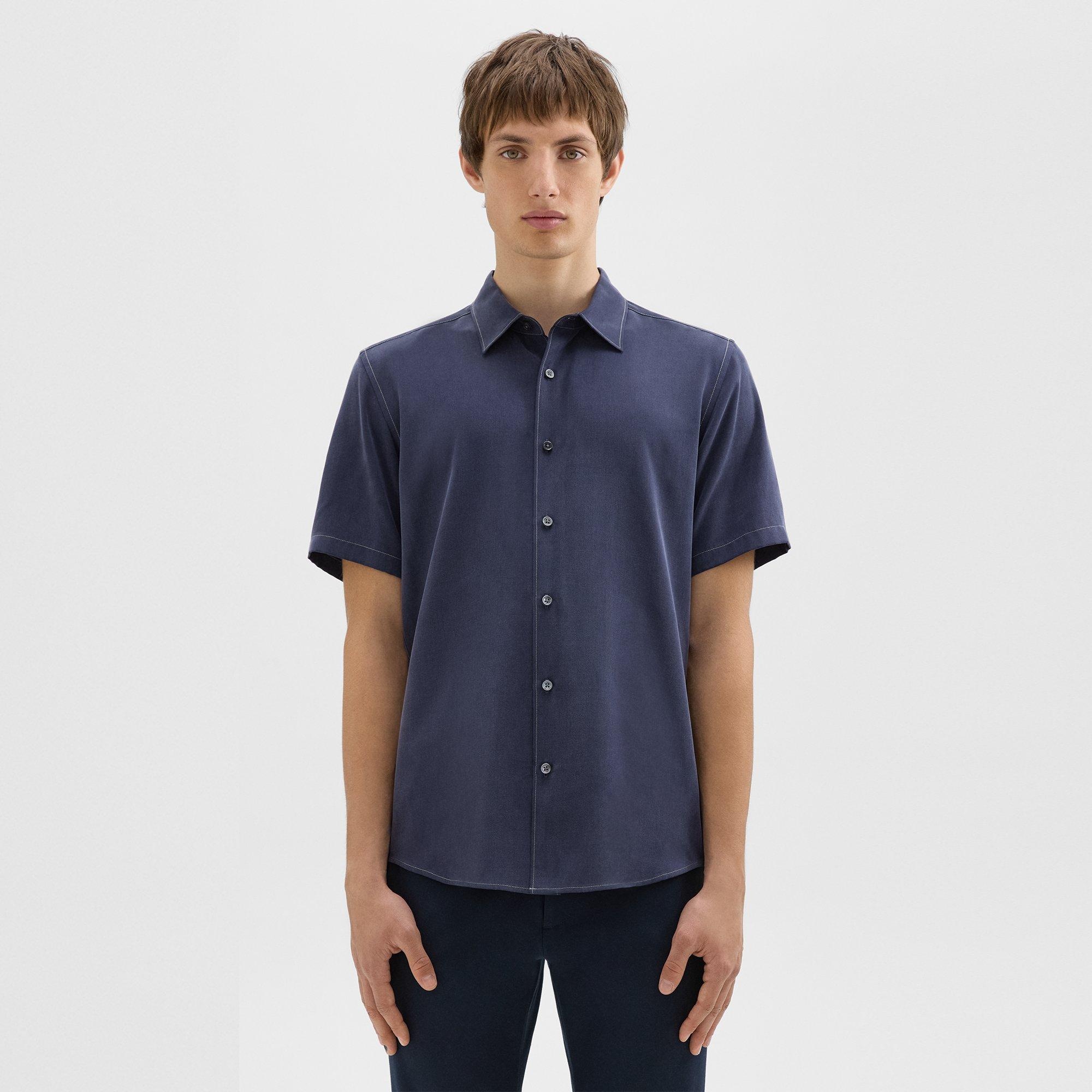 Irving Short-Sleeve Shirt in Fluid Twill - 2