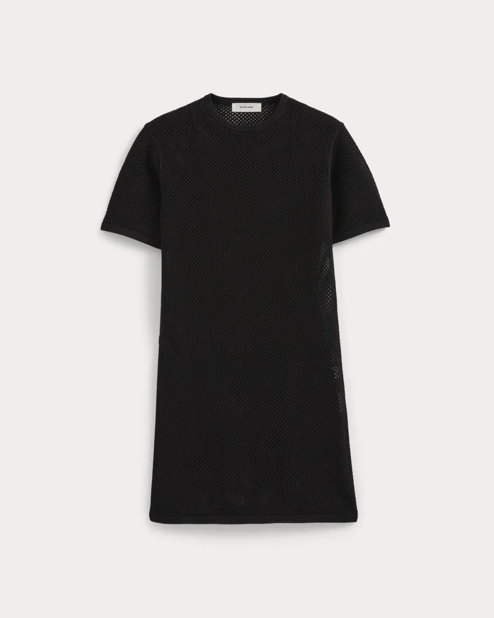MESH-KNIT SHORT-SLEEVE DRESS - 1