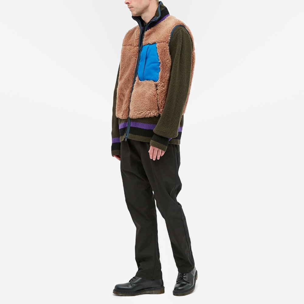 Sacai Faux Shearling Knit Jacket - 6